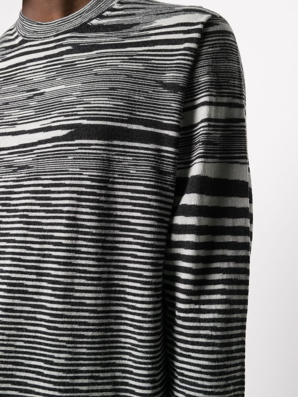 distorted stripe pattern jumper - 5