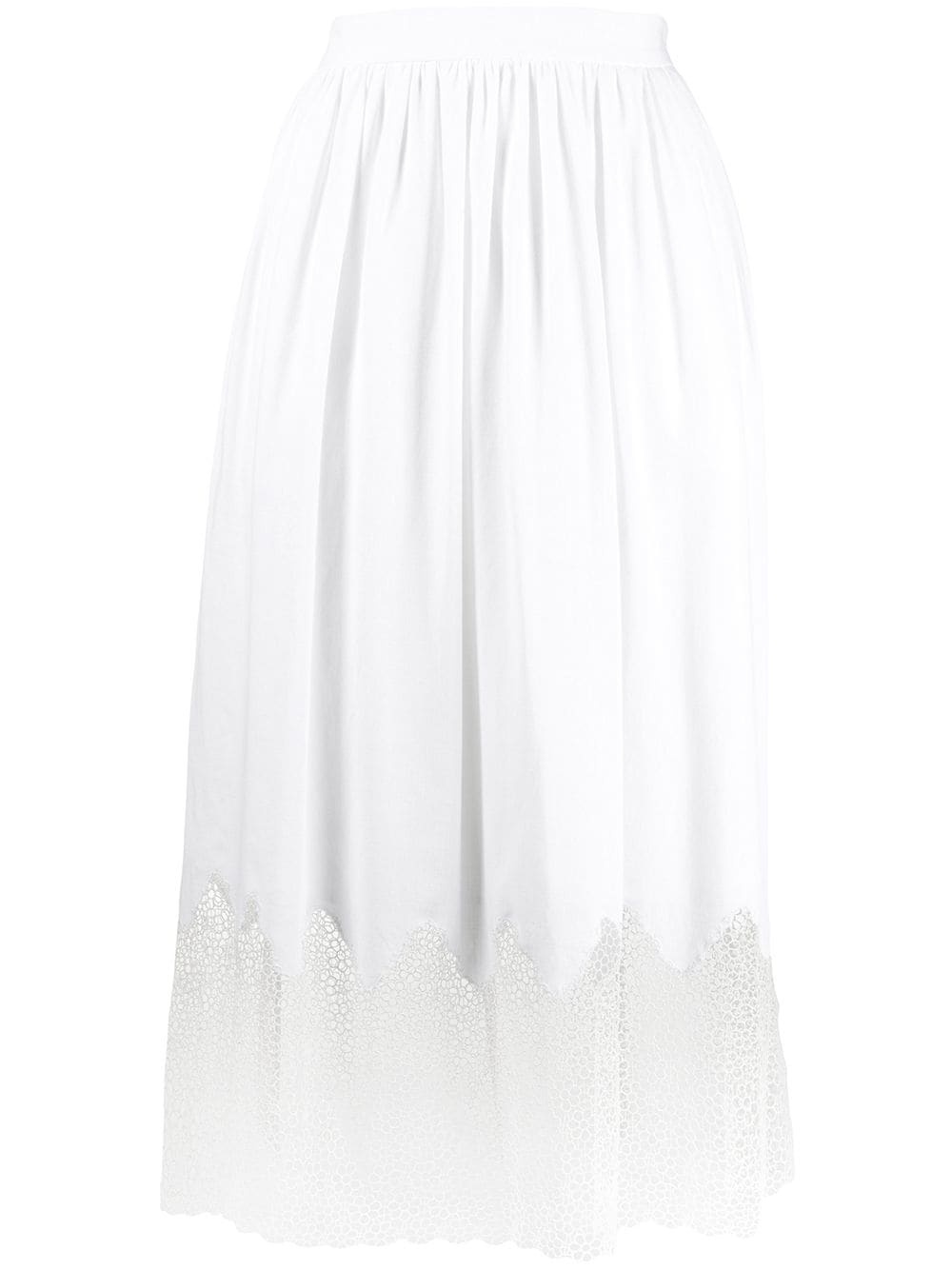 broderie hem midi skirt - 1