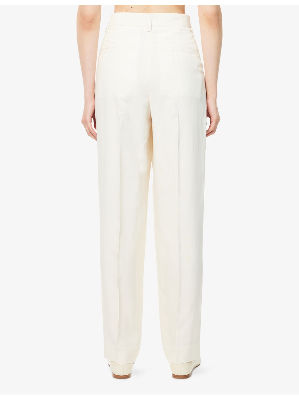 Pleated Wide-Leg Woven Trousers - 4