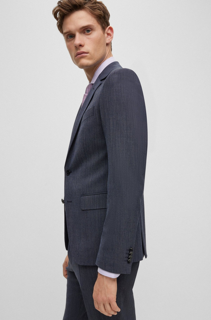 SLIM-FIT SUIT IN A MICRO-PATTERNED WOOL BLEND 6