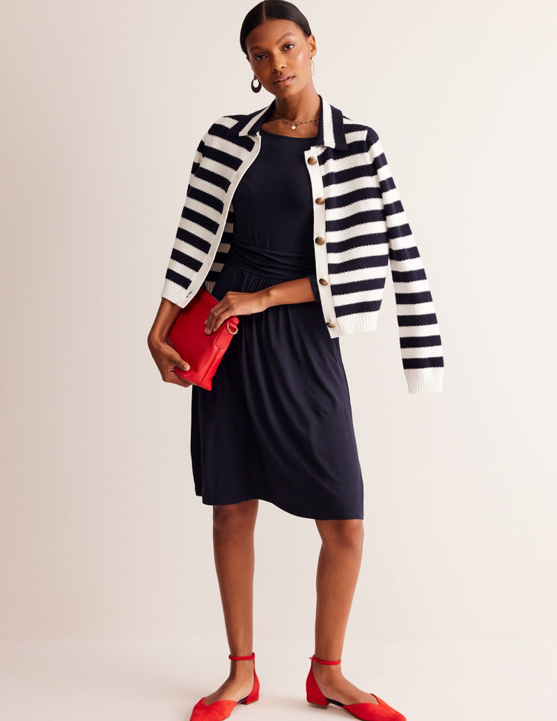 Amelie Long Sleeve Dress-Navy 5