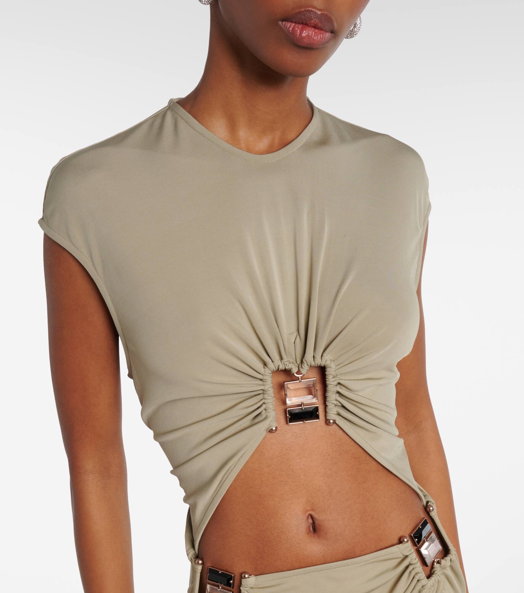 Duo Bezel Quartz jersey maxi dress - 4