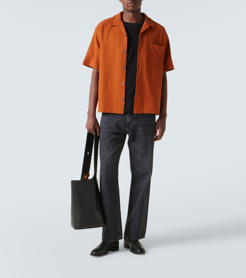 FRAME Cotton piqué bowling shirt outlook