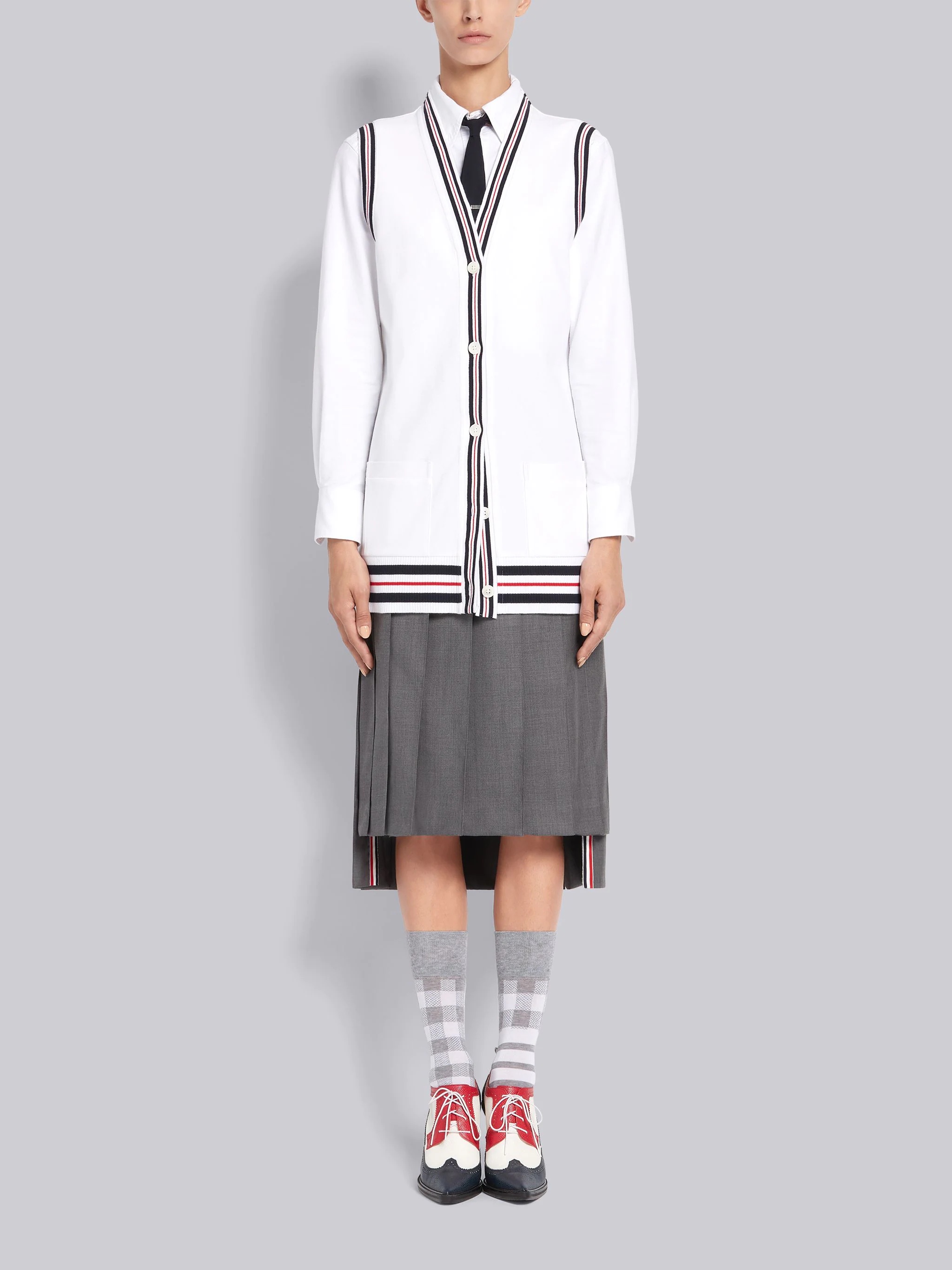Cricket Stripe Varsity Sport buttoned vest - 4