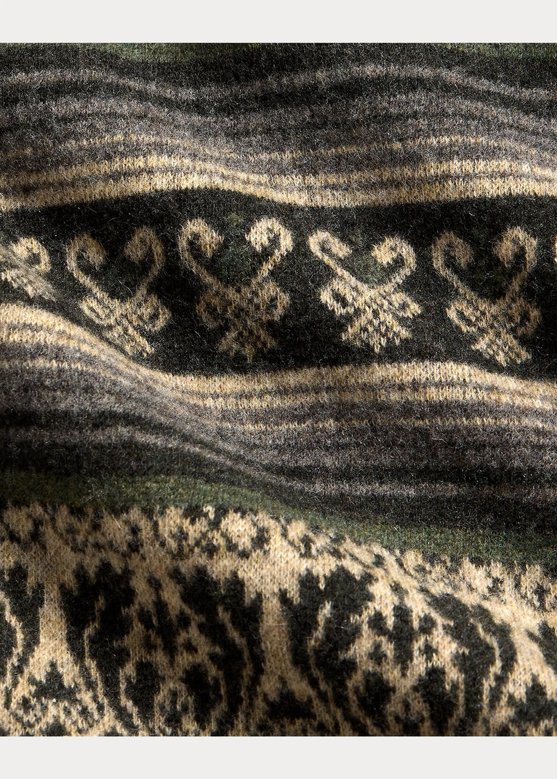 Wool-Cashmere Jacquard Sweater Jacket 6