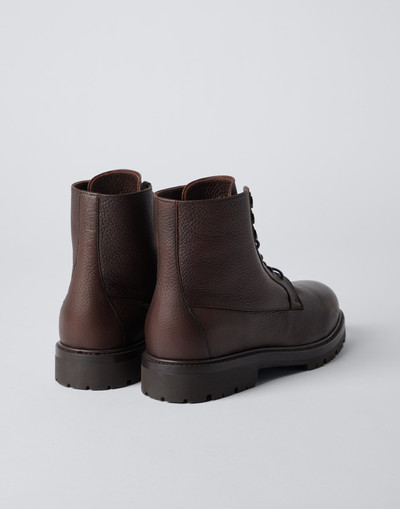 Brunello Cucinelli Deerskin boots with shearling lining outlook