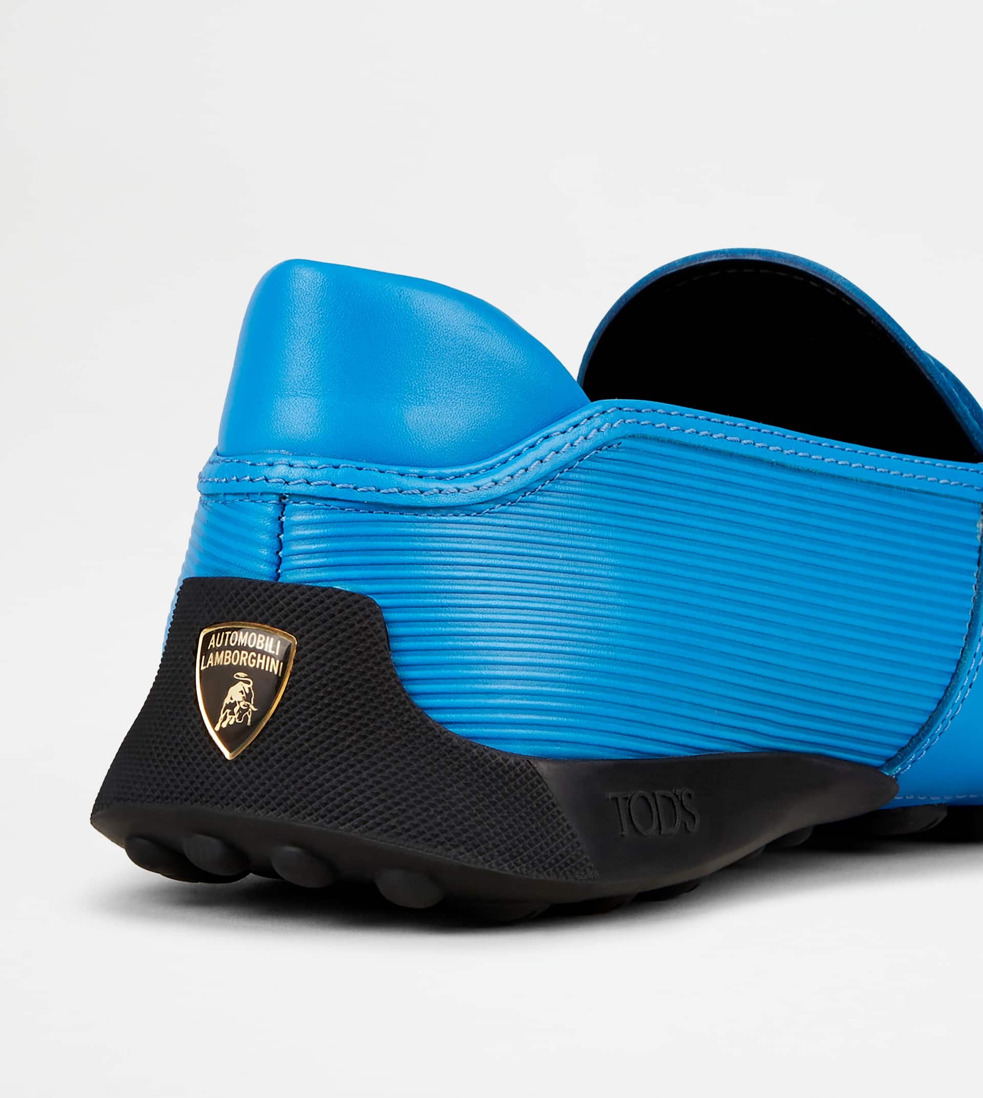 LOAFERS IN LEATHER - LIGHT BLUE, BLACK - 5
