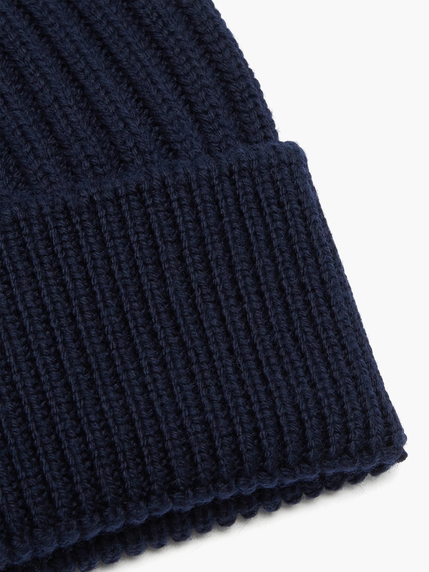 Logo-patch ribbed wool beanie hat - 4