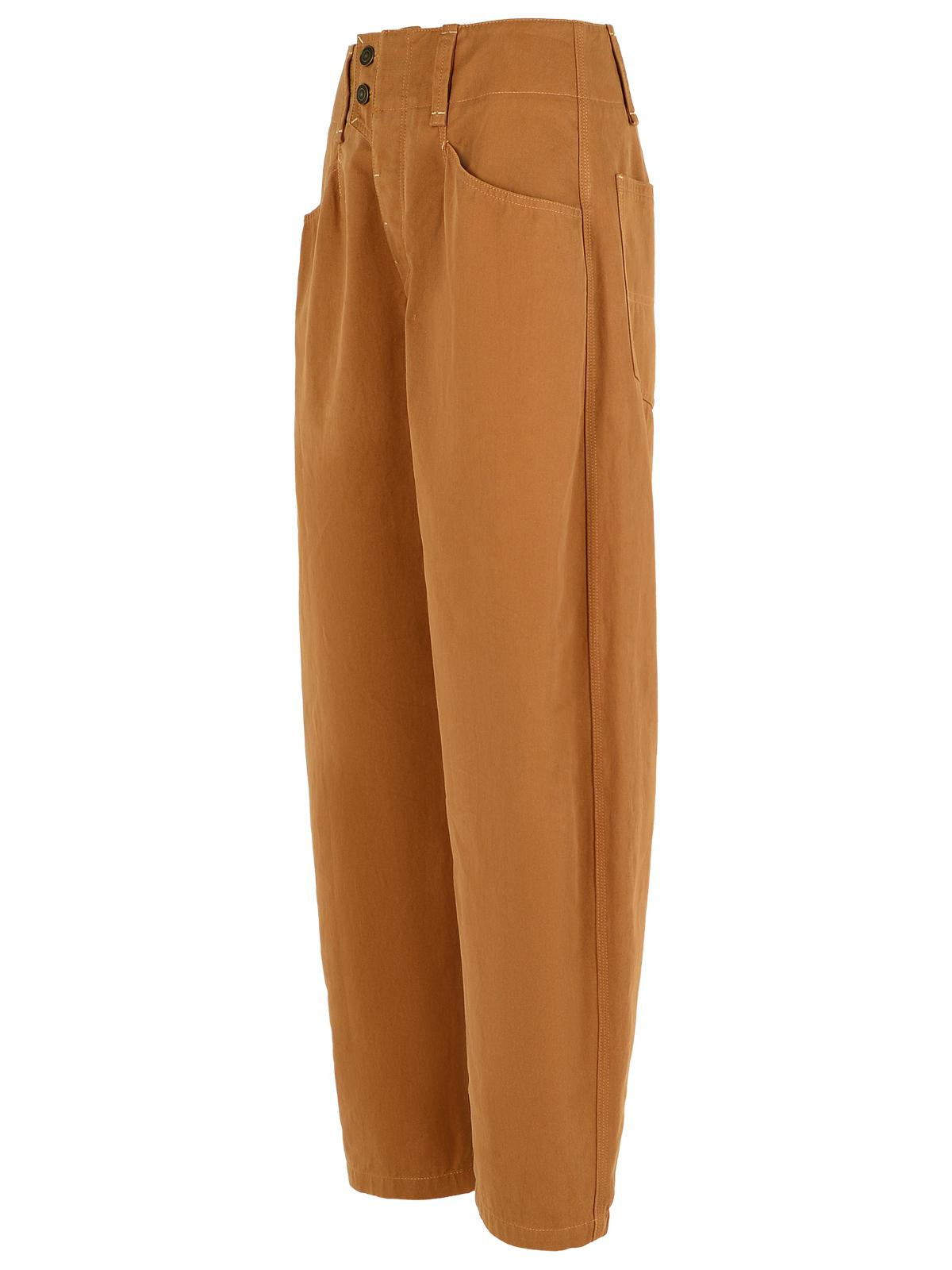 Isabel Marant 'Oumaya' Cotton Cognac Pants Women - 2