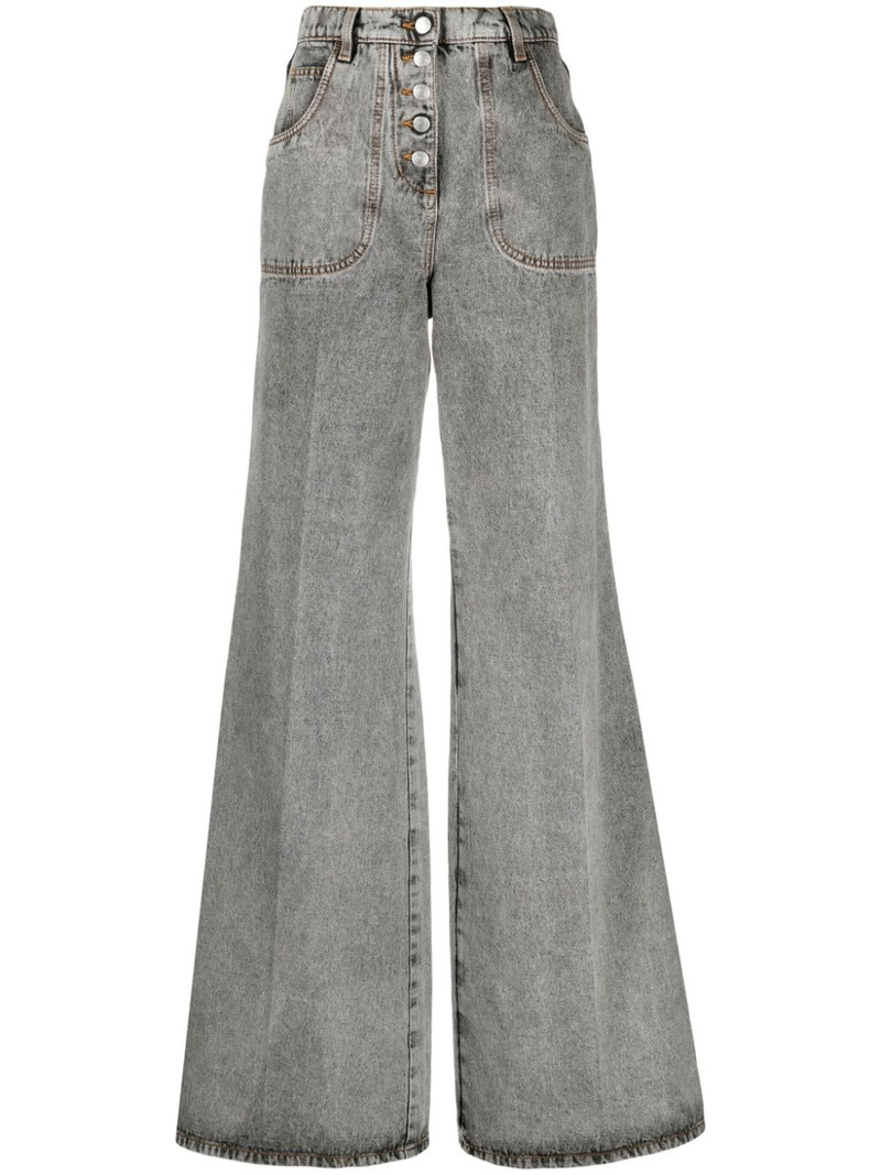 embroidered flared jeans 1