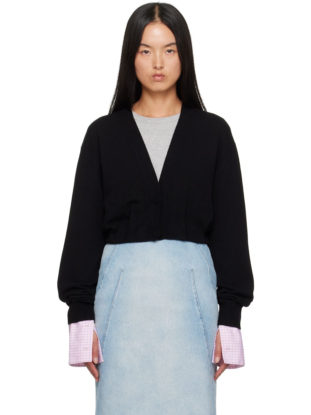 Black Cashmere Cardigan - 1