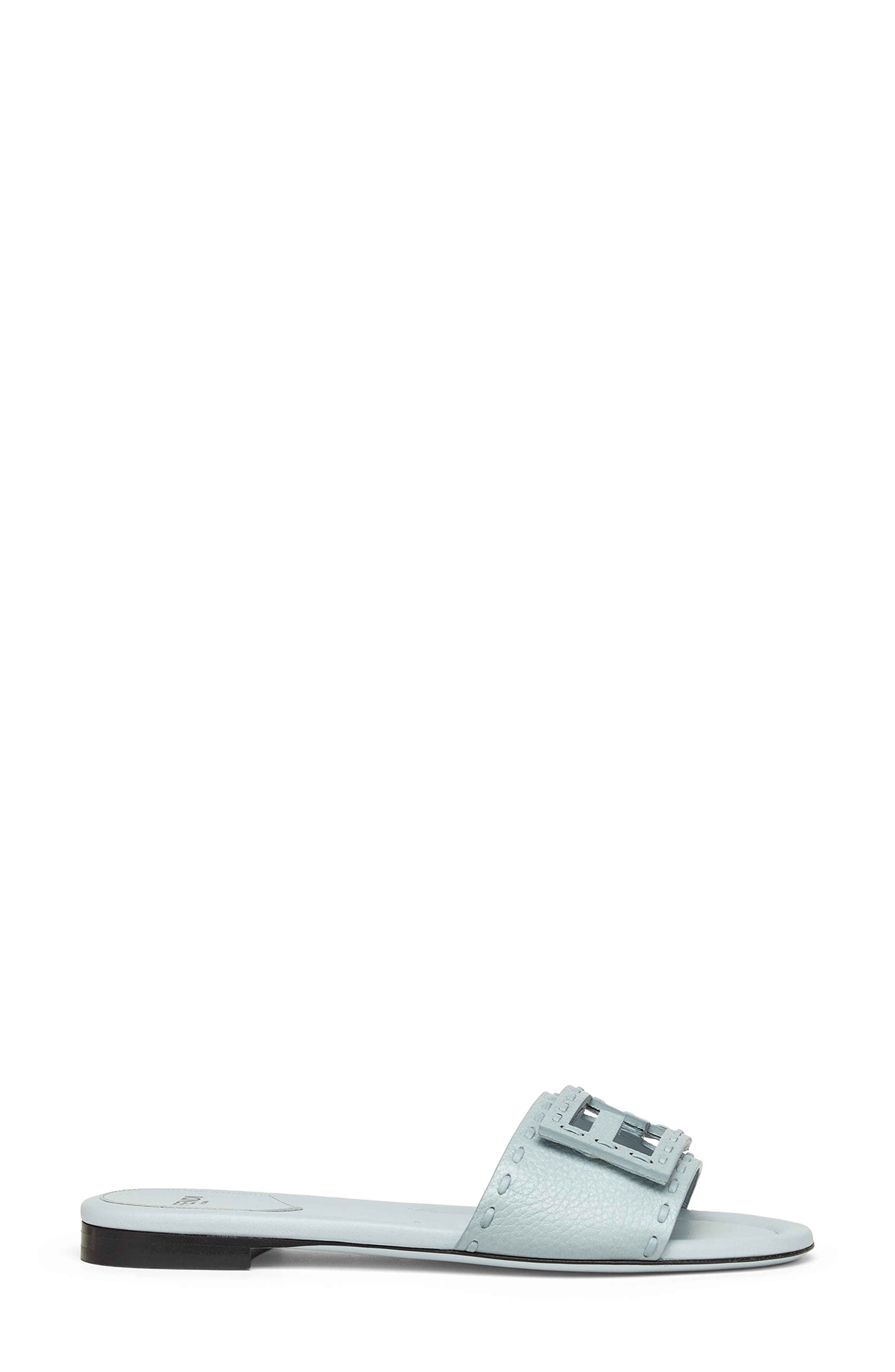 Fendi Signature Slide Sandal in Light Blue at Nordstrom - 2