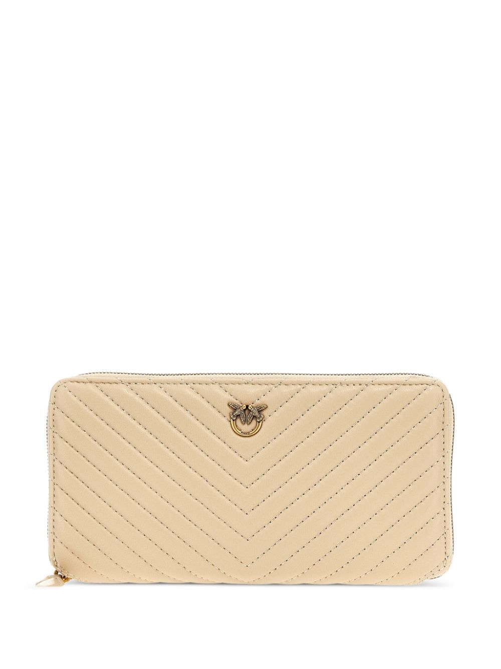 chevron-quilted leather wallet - 1