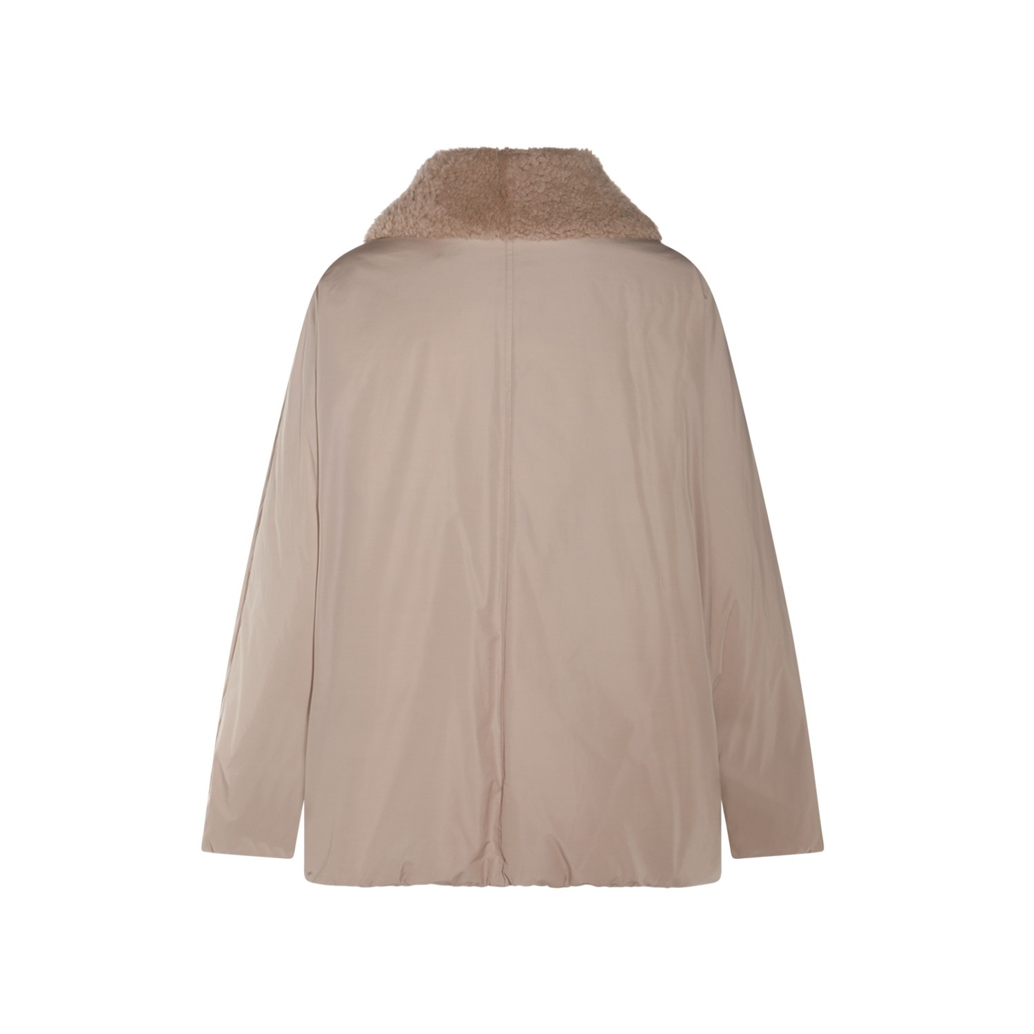 BEIGE COTTON DOWN JACKET - 2