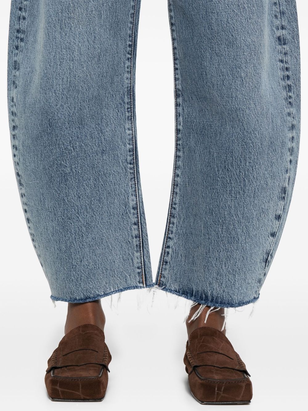 wide-leg cropped jeans - 5