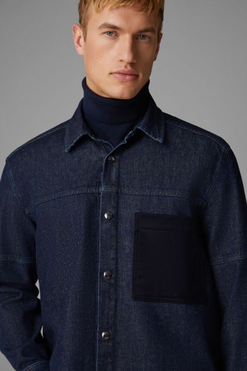 Nash Denim shirt in Dark denim blue 4