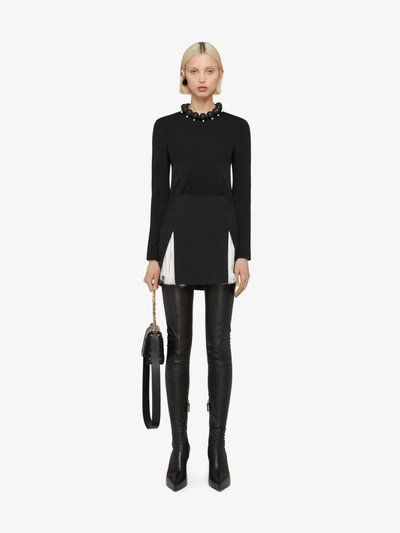 Givenchy MINI SKIRT IN WOOL AND MOHAIR WITH CONTRASTED INSERTS outlook