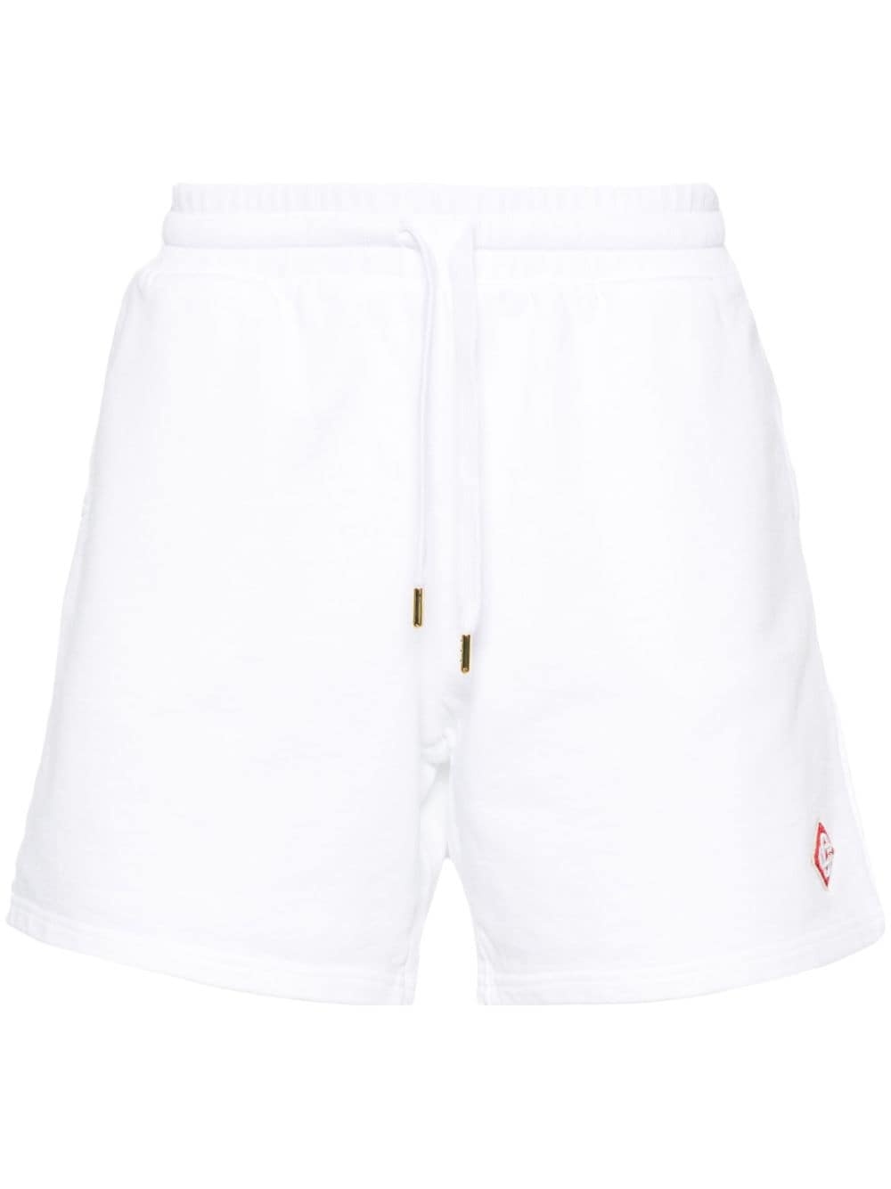 logo-patch jersey track shorts - 1