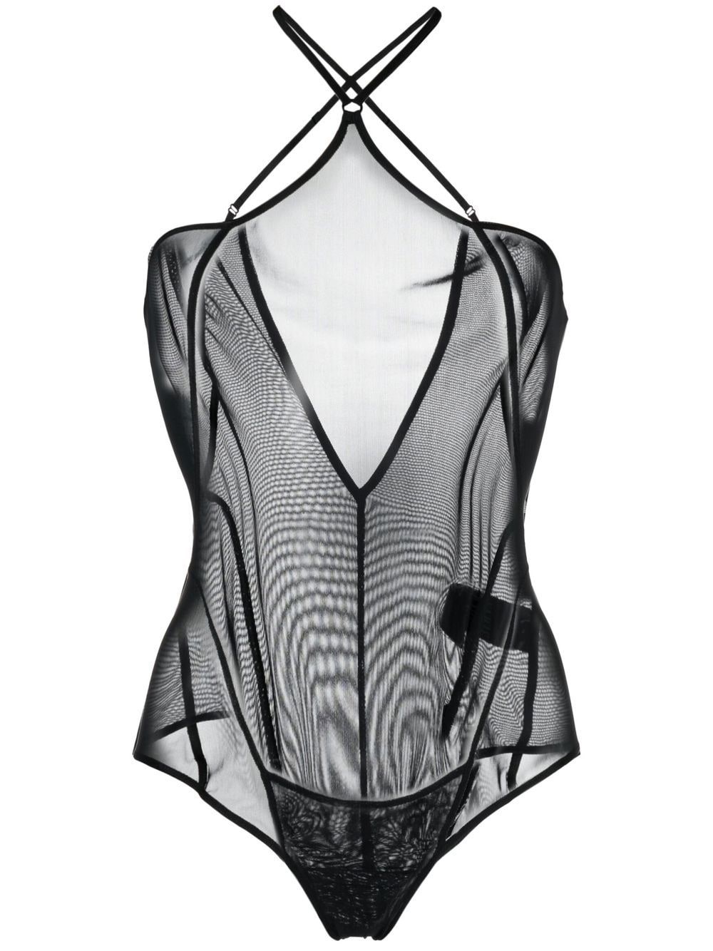 Celest semi-sheer halterneck body - 1