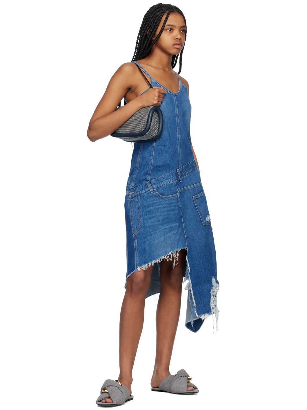 Navy & Silver Bumper 15 Bag - 4