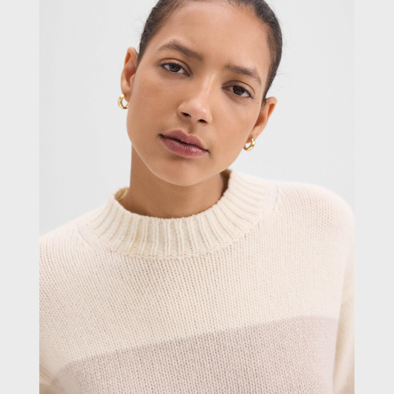 Colorblock Sweater in Felted Wool-Cashmere 5