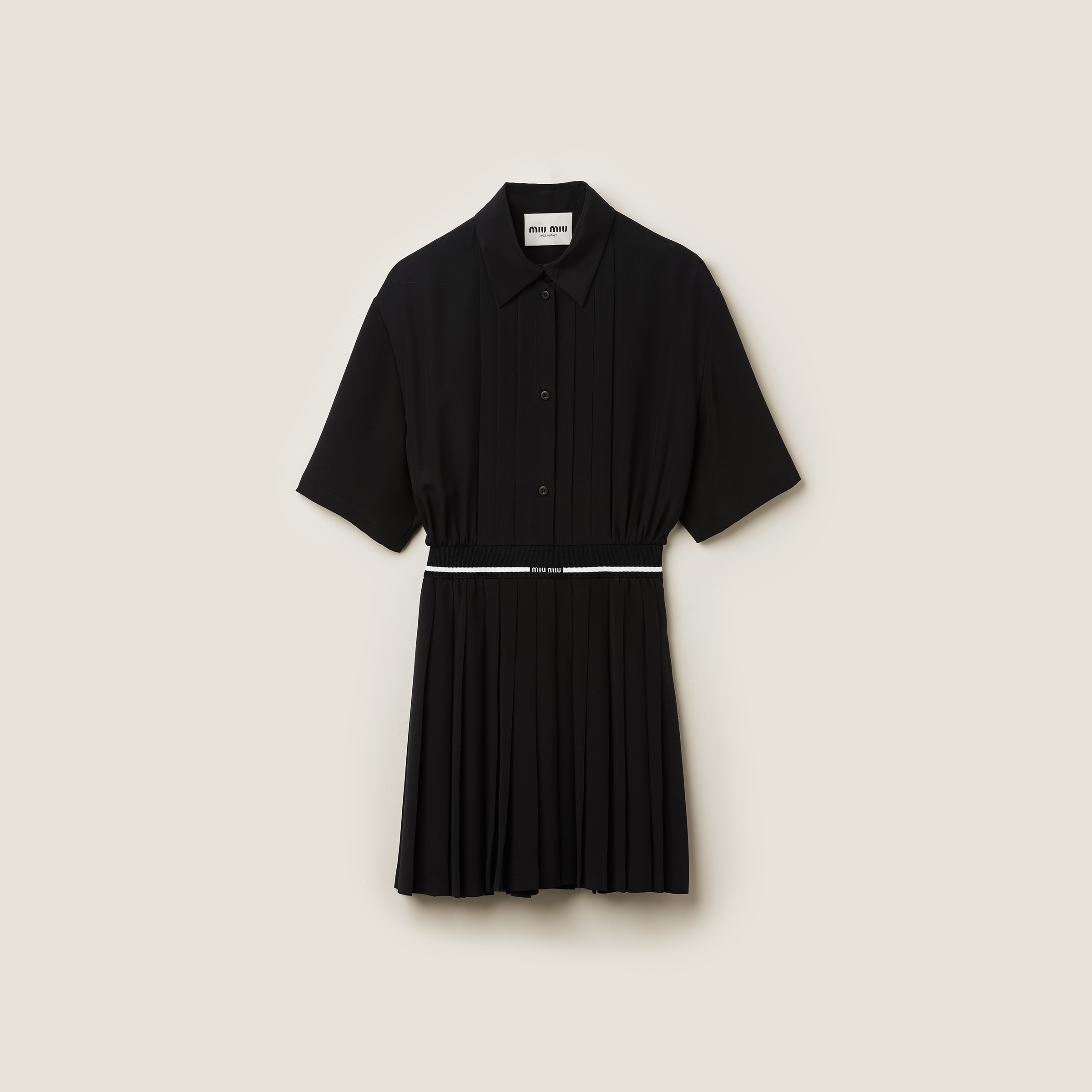 Crepe de chine mini-dress - 1