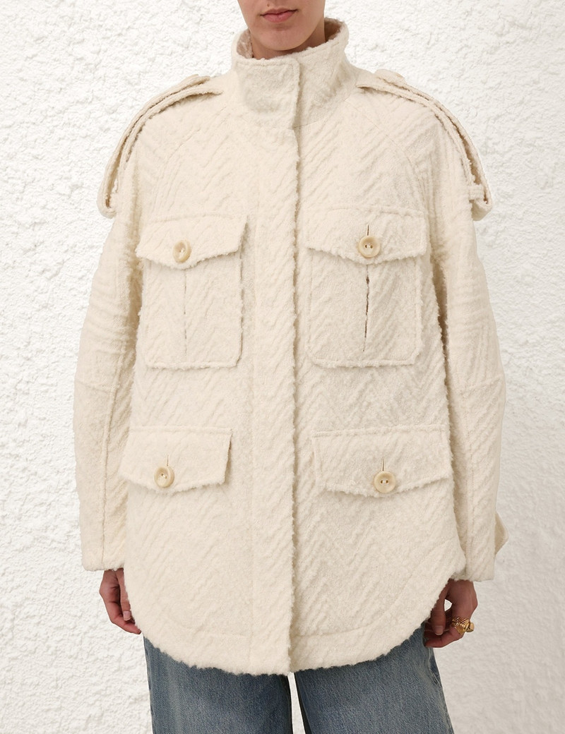 Zimmermann ILLUSTRATION CHEVRON JACKET outlook