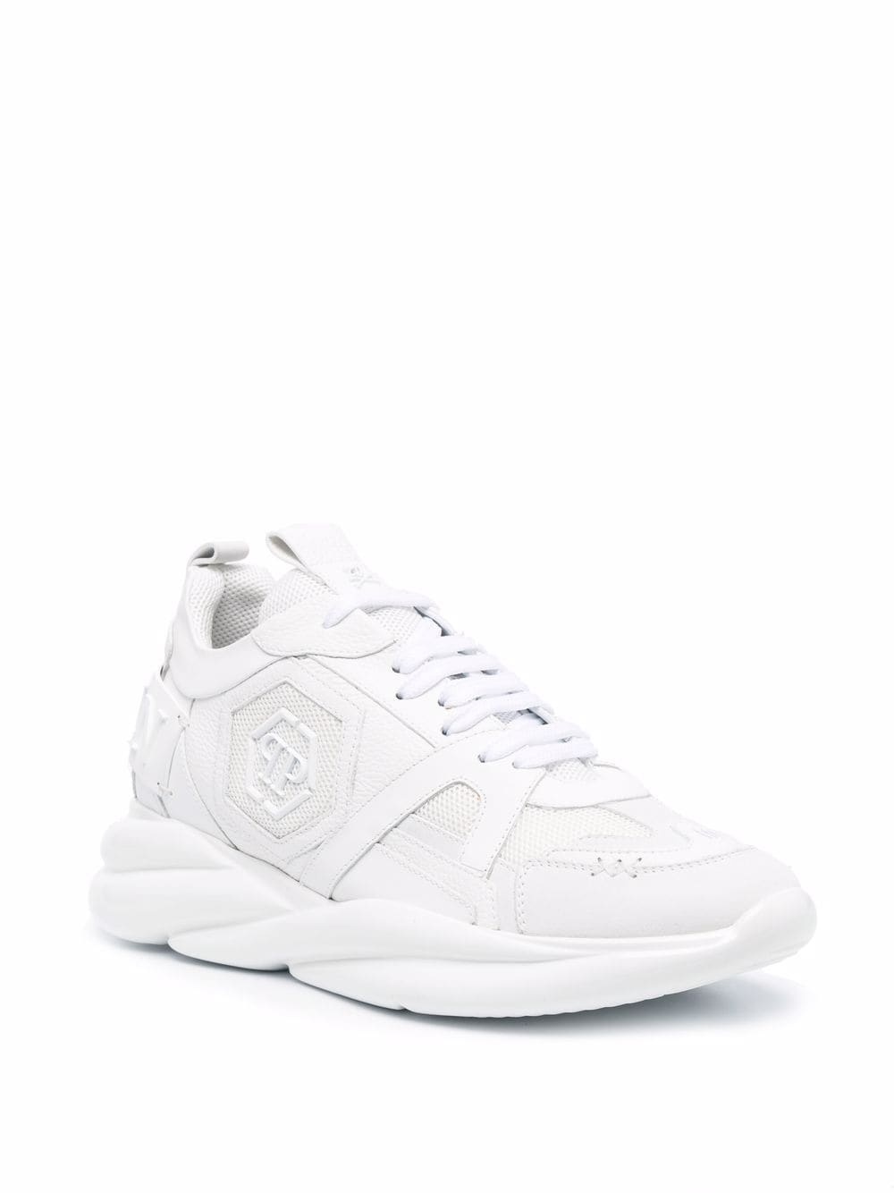 Hurricane mixed material low-top sneakers - 2