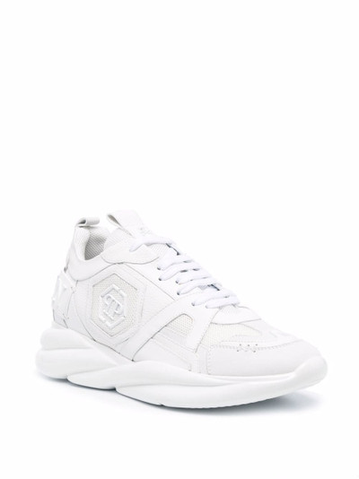 PHILIPP PLEIN Hurricane mixed material low-top sneakers outlook