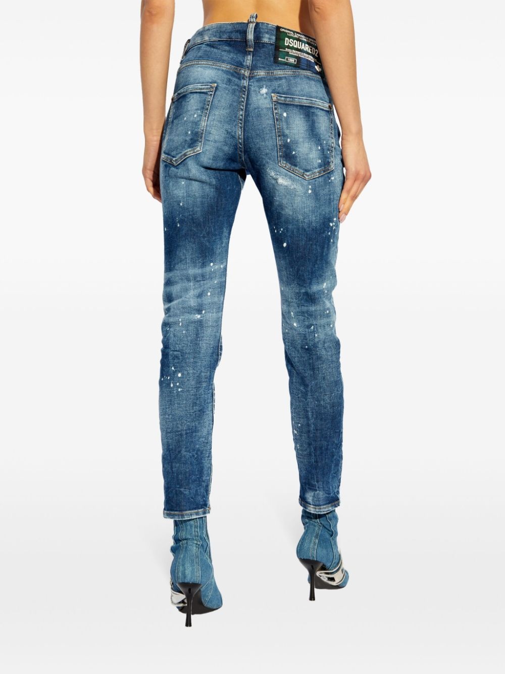 logo patch jeans - 4