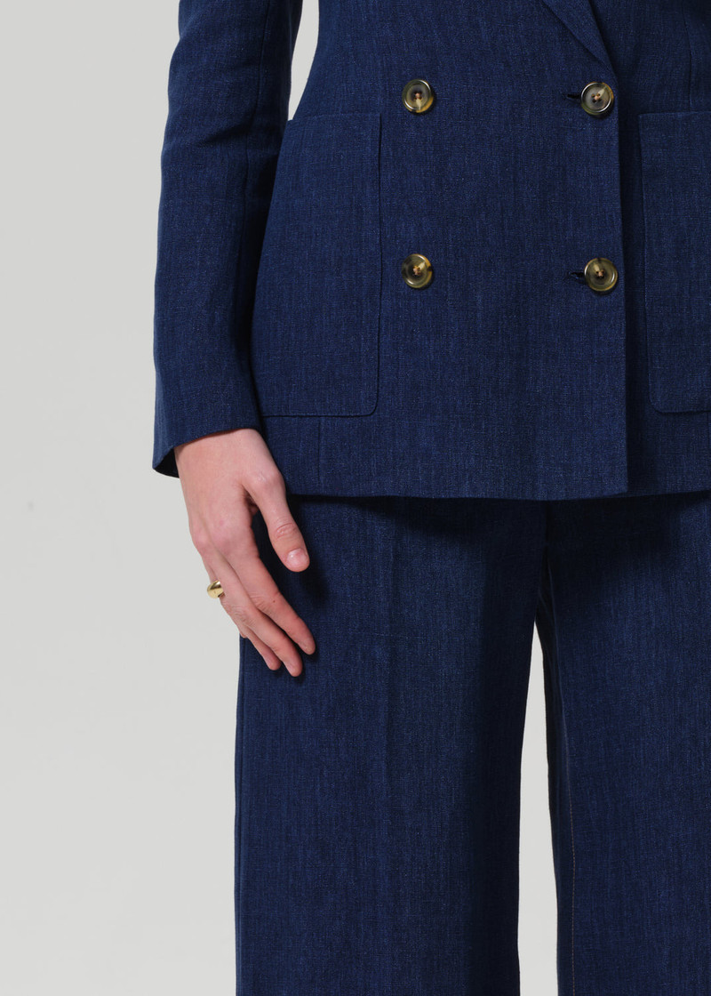 Park Trouser Linen In Denim 6