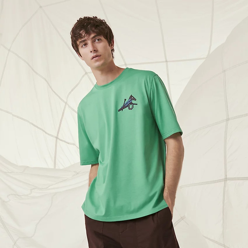 Leather detail t-shirt - 1