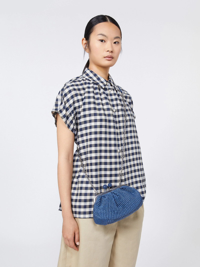 PALMAS Small raffia-effect Pasticcino Bag - AVIO 6