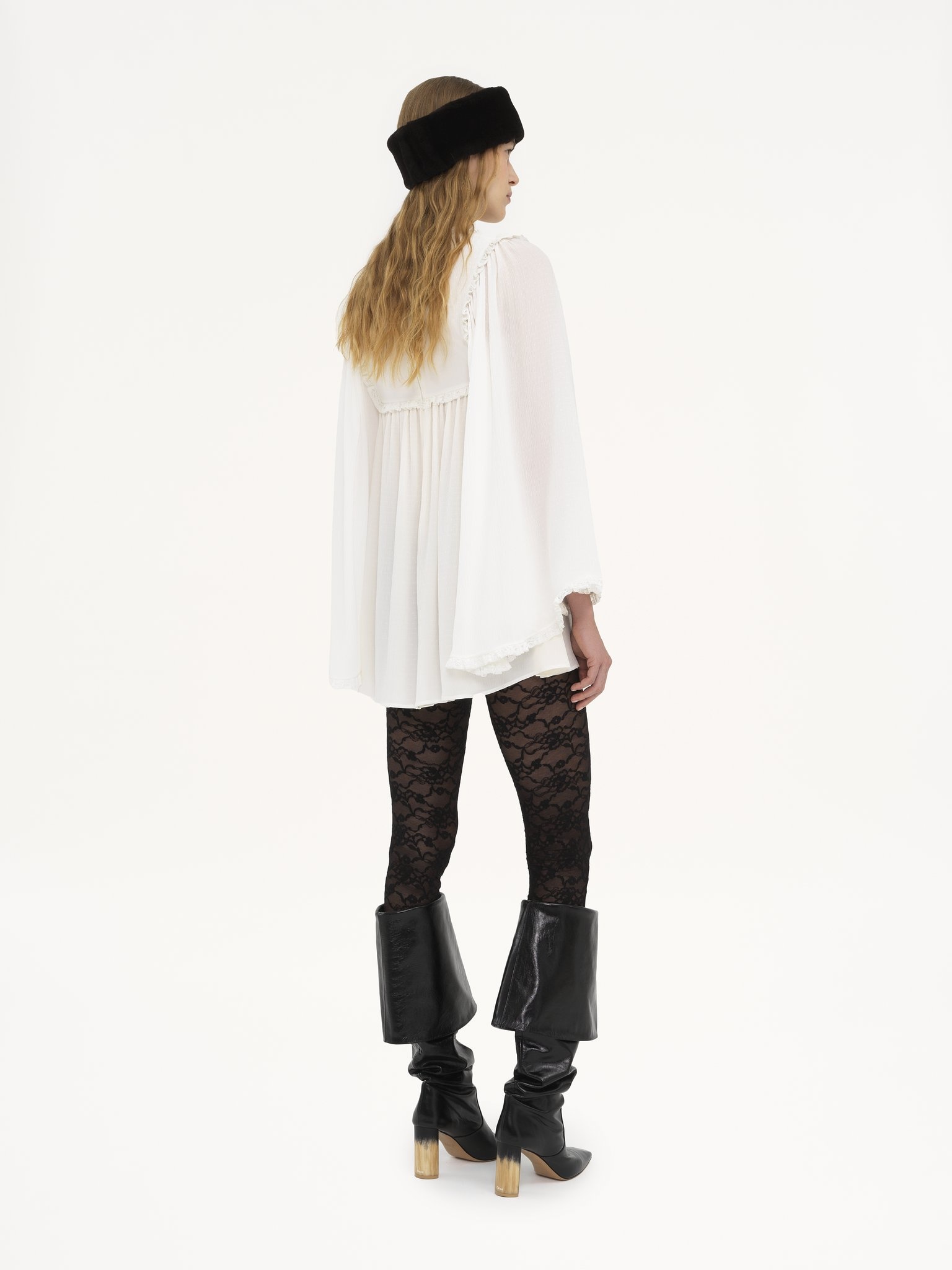 FLUID MINI DRESS IN SILK CRÊPON - 6