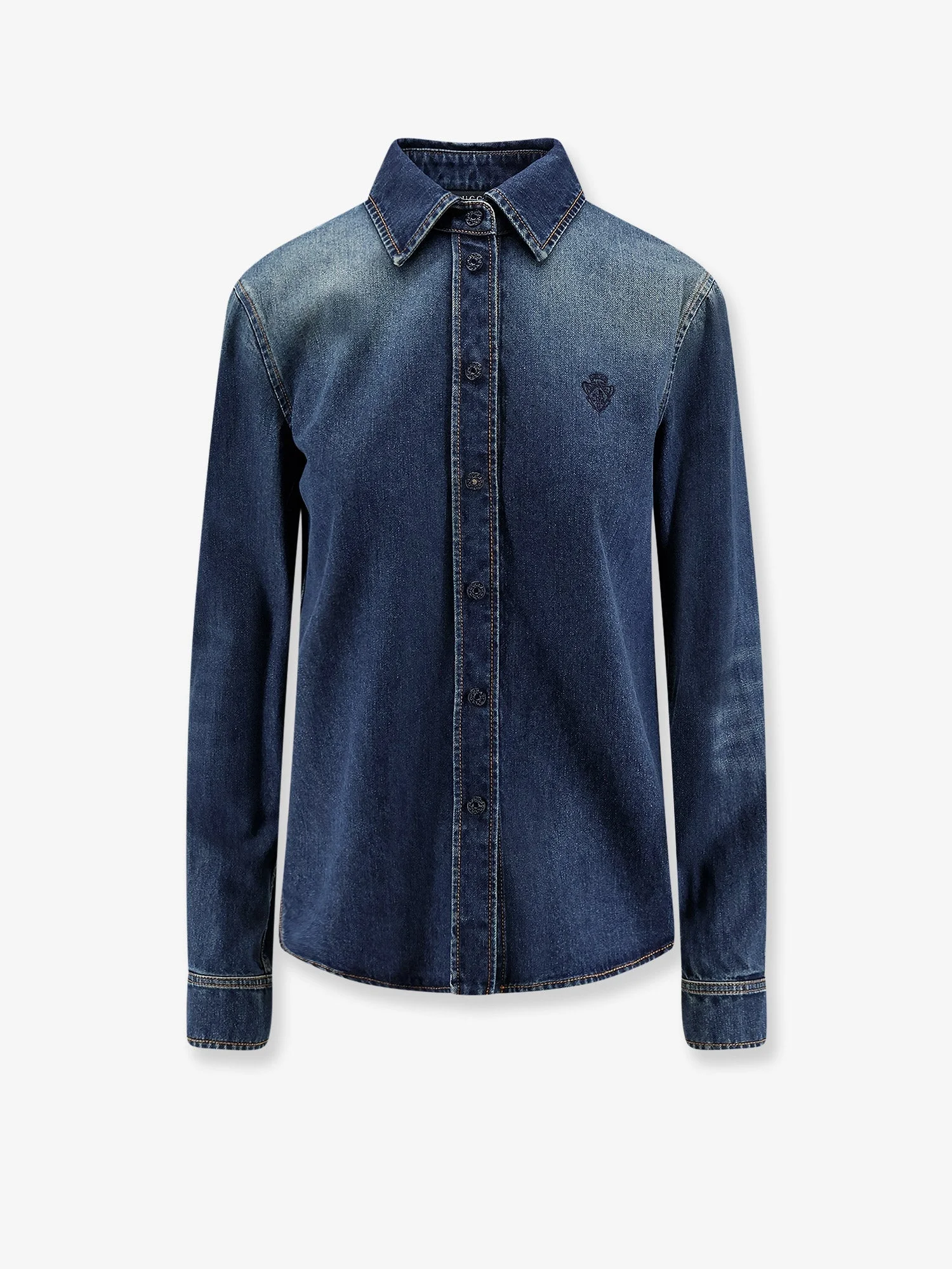 Gucci Denim Shirt With Embroidery - 1