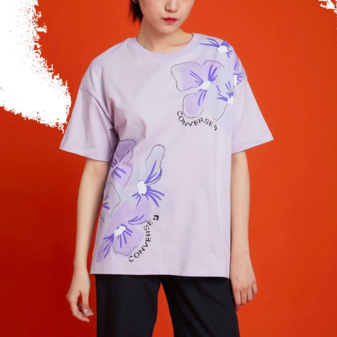 (WMNS) Converse  Infinite Lilac IWD Oversized T-Shirt 'Purple' 10022422-A01 - 3