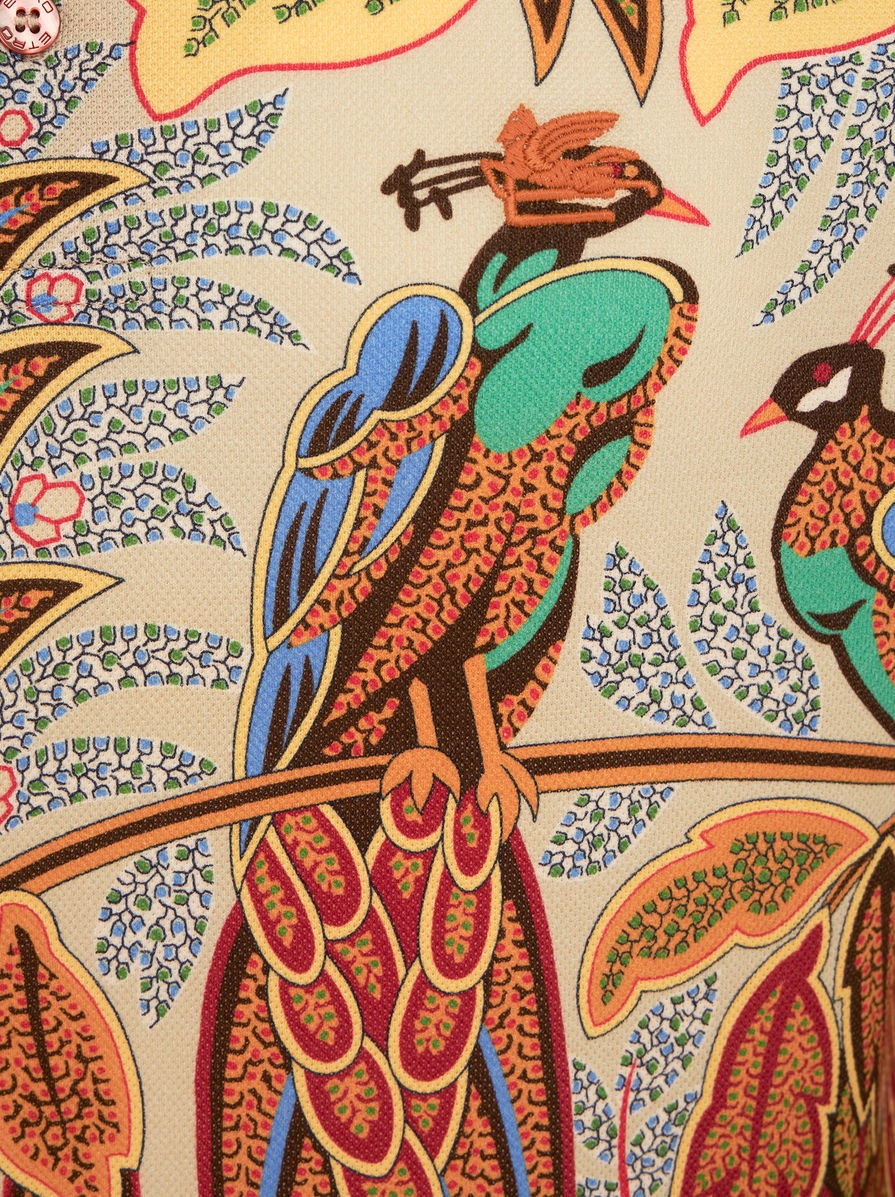 POLO SHIRT WITH PEACOCK PRINT - 6
