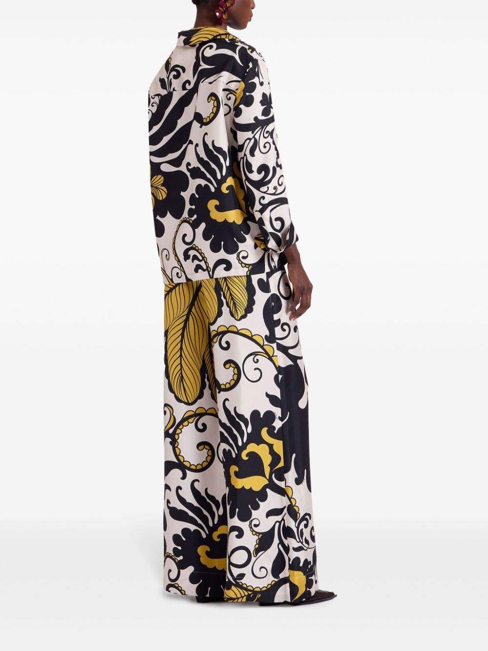 Marea-print palazzo trousers - 3
