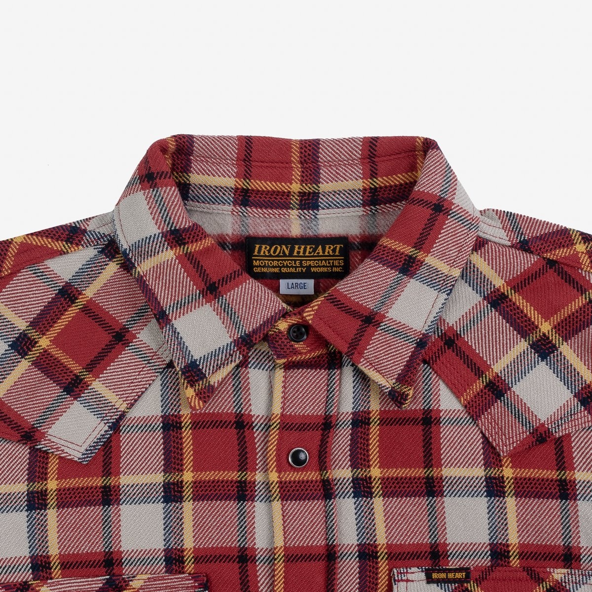 Ultra Heavy Flannel Classic Check Western Shirt - Red - 7