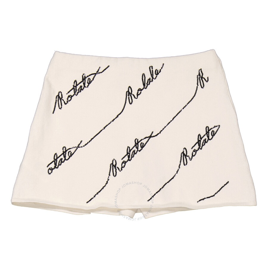 Rotate Sequin Logo Mini Skirt, Brand Size 38 (US Size 4) - 7