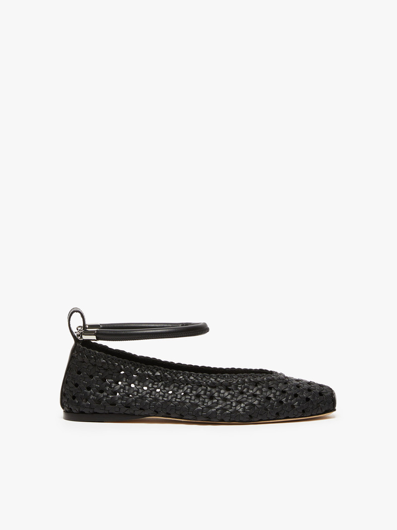 ASSUNTA Woven nappa leather ballet flats 1