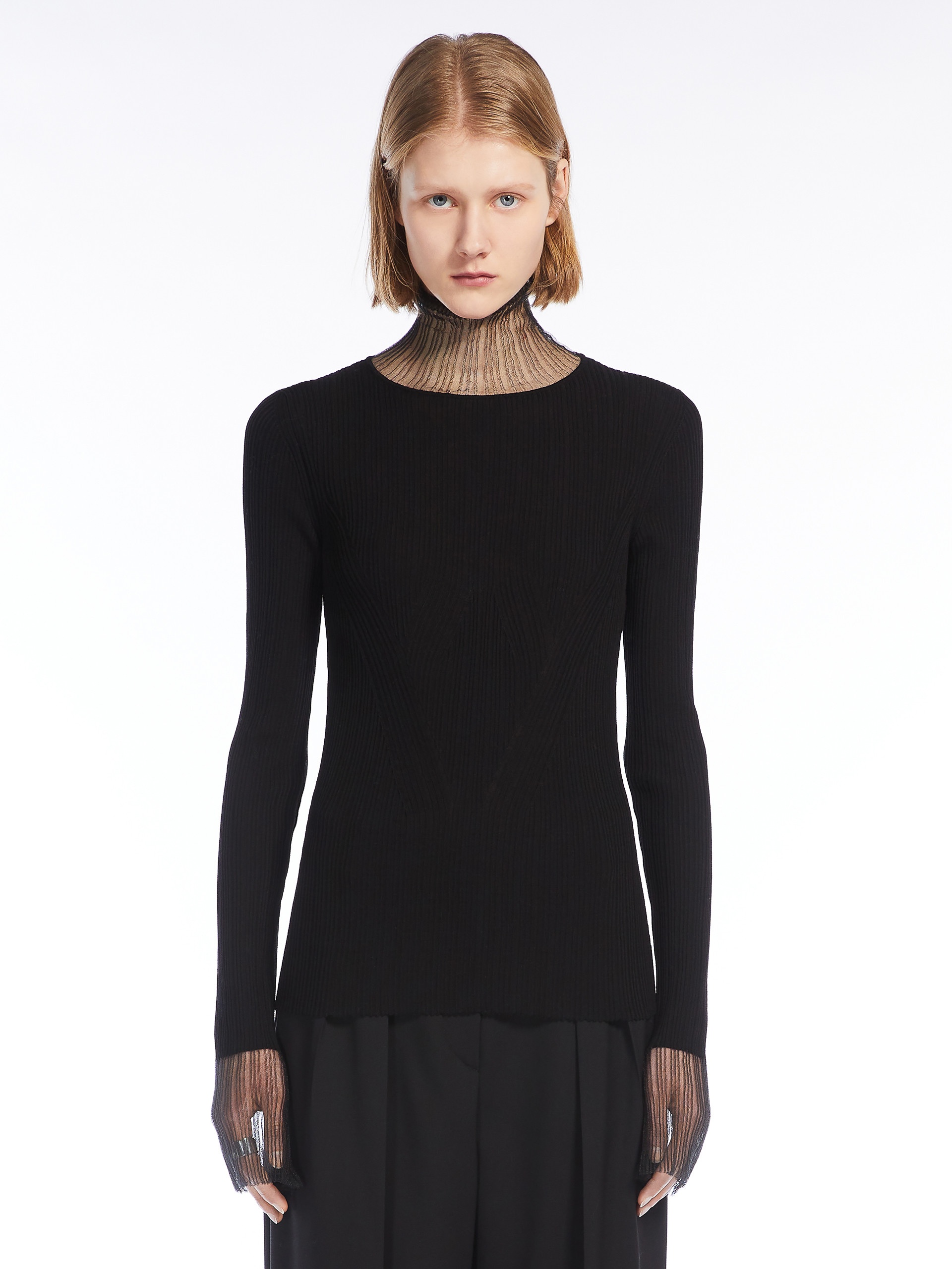 DERRIS Directional rib mock-polo-neck sweater - 3