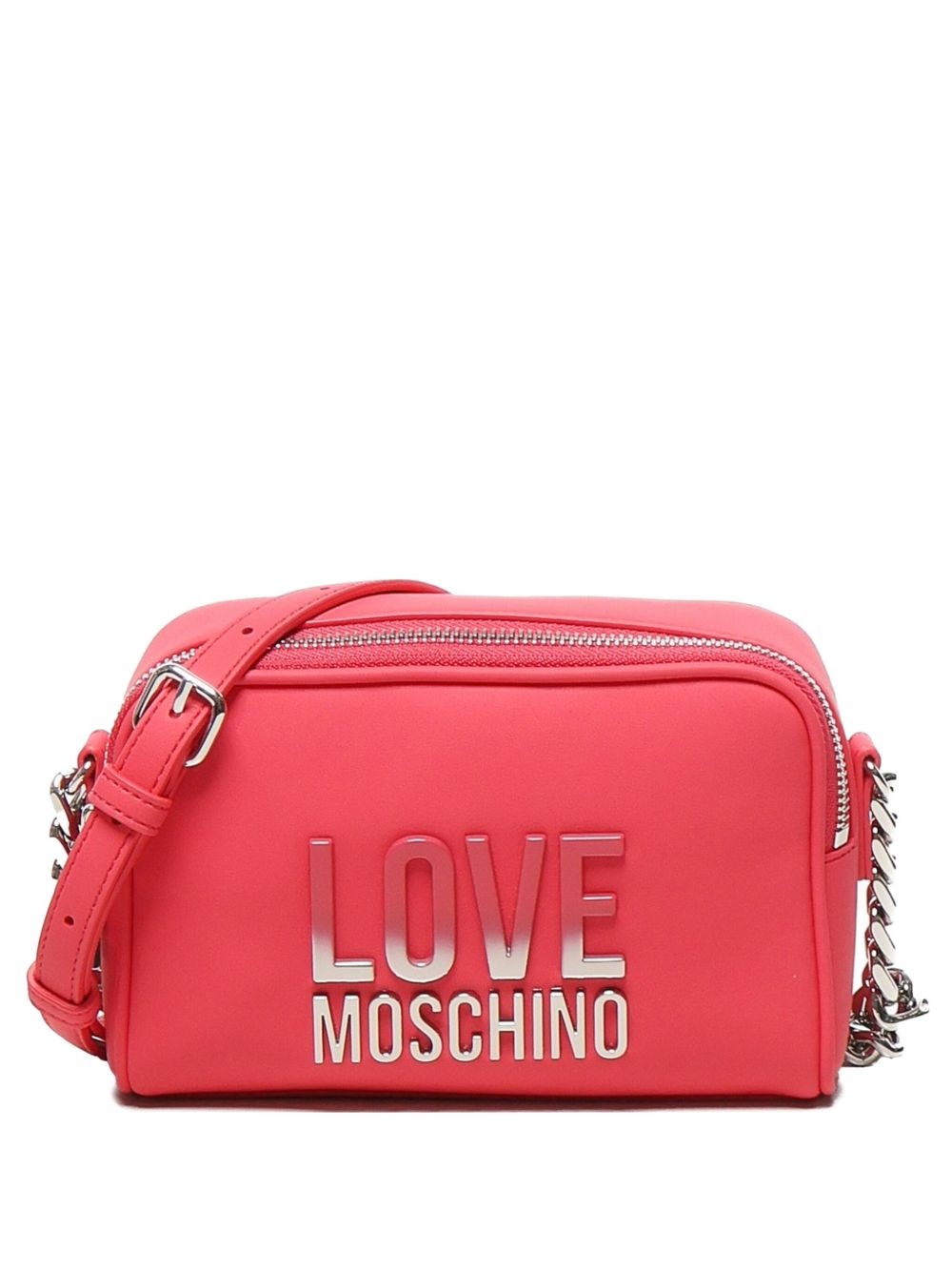 logo-plaque chain shoulder bag - 1