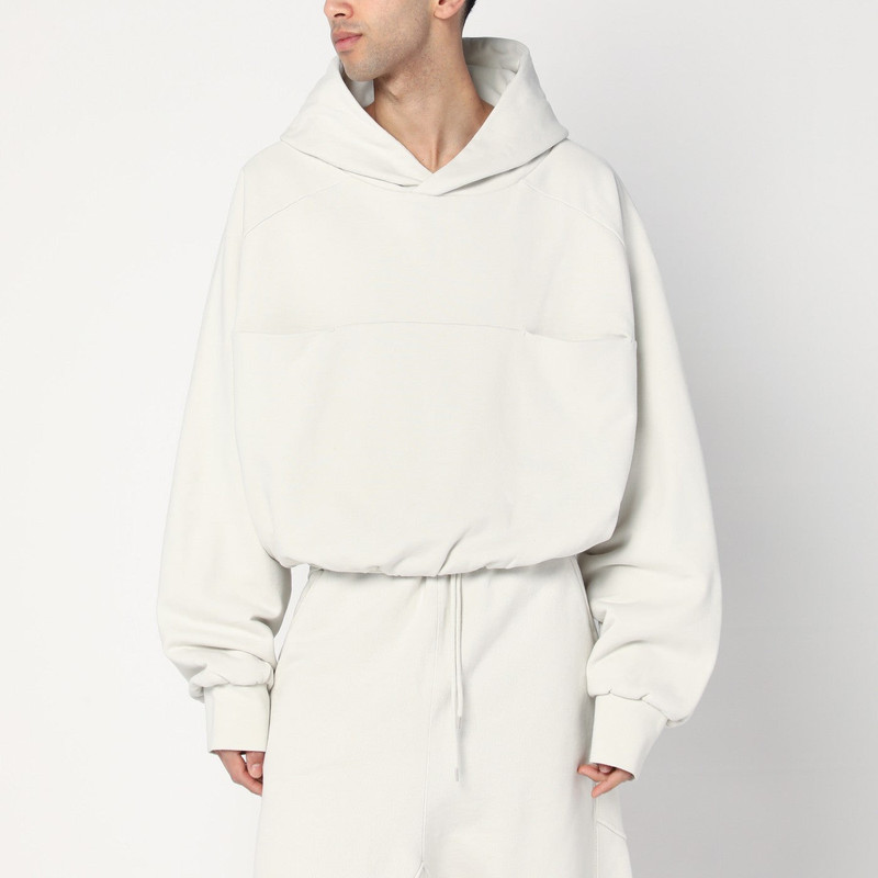 Ivory hoodie in cotton 1