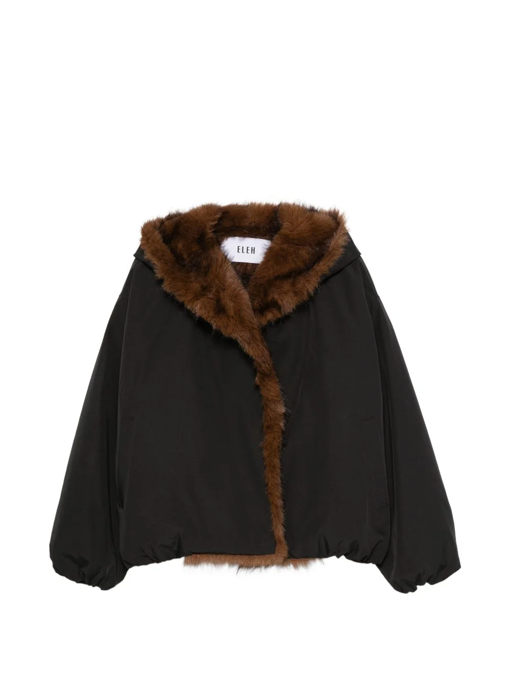 faux-fur trim hooded jacket - 1