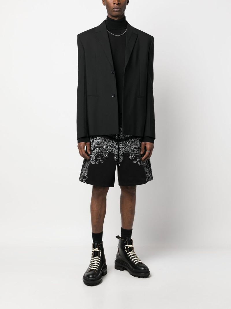 PHILIPP PLEIN paisley-print denim bermuda shorts outlook