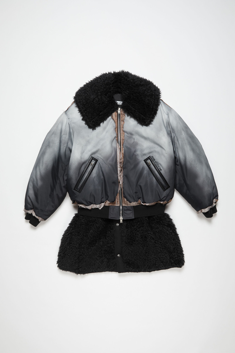 Bomber layered coat - Faded black 8