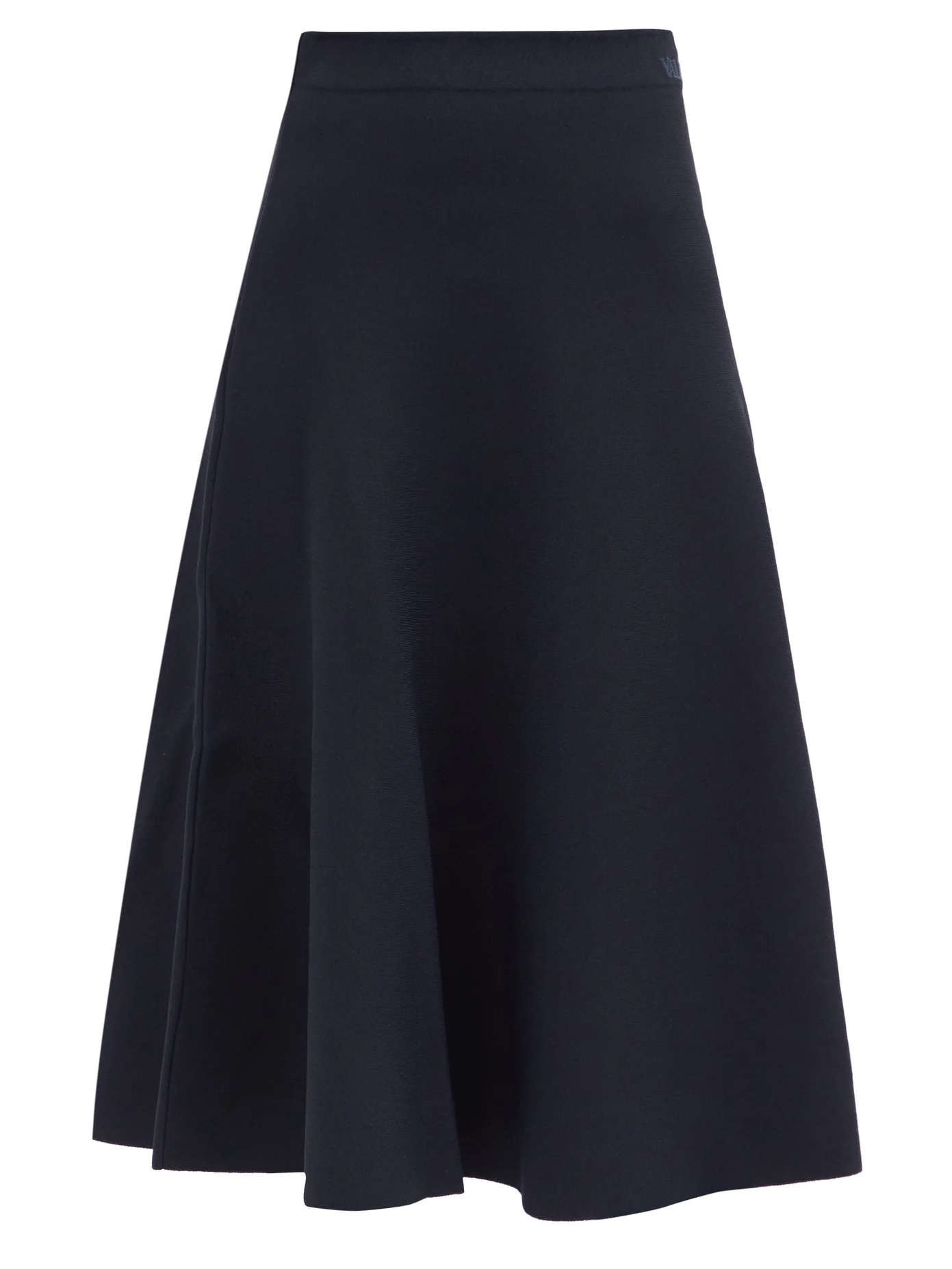 Logo-embroidered jersey midi skirt - 1