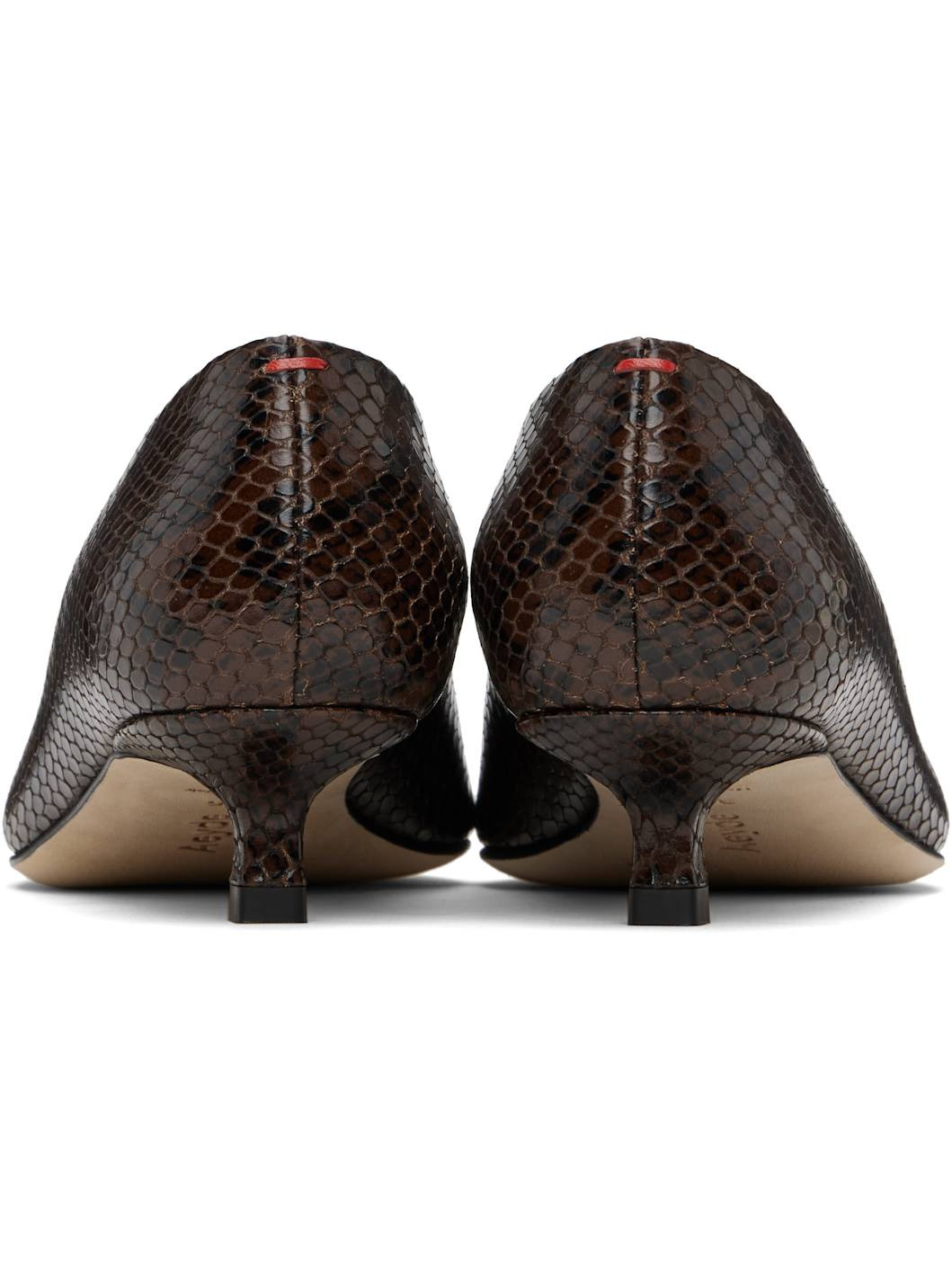 Brown Clara Pointed-Toe Heels - 2