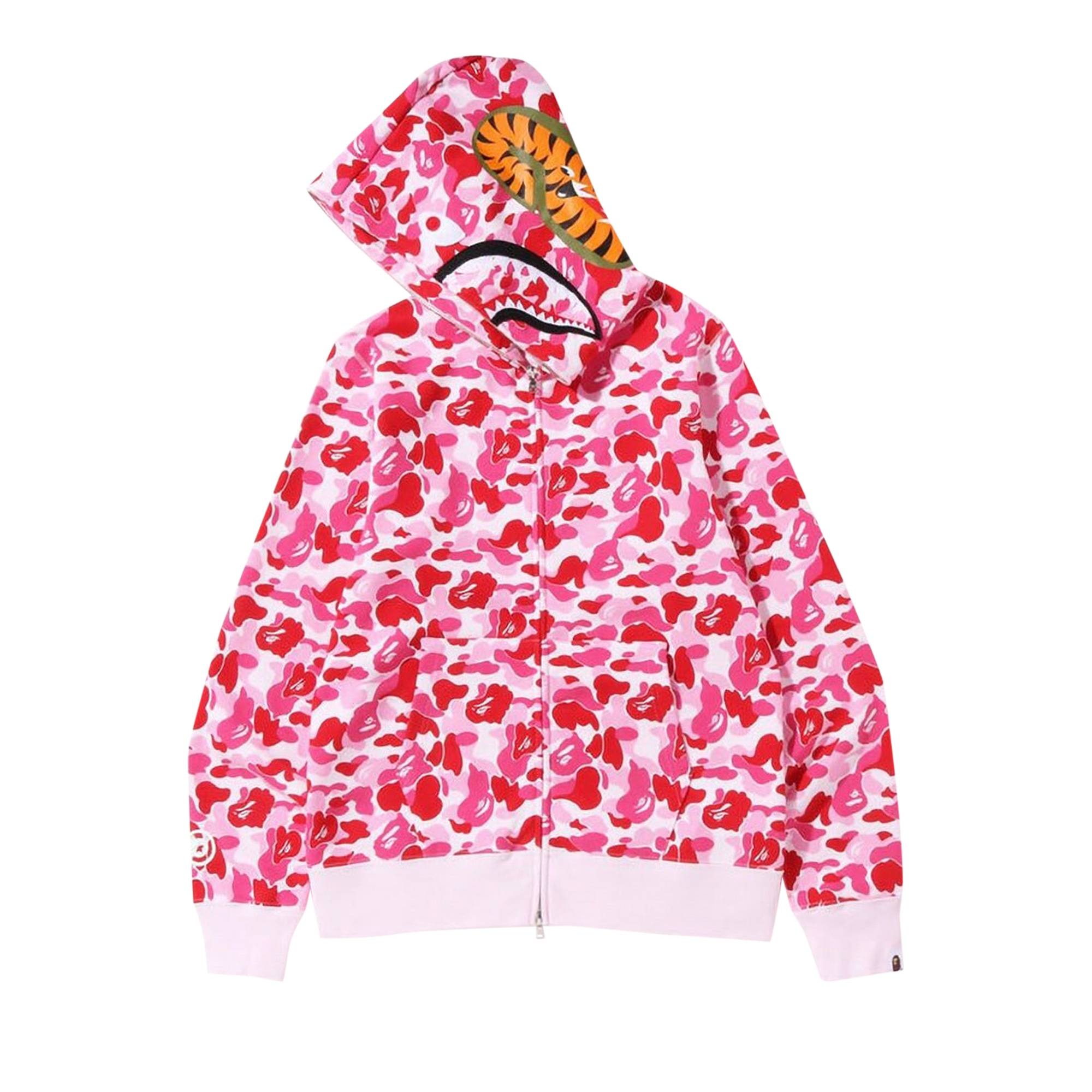BAPE ABC Camo Shark Full Zip Hoodie 'Pink' - 2